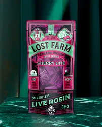 Logo for chews - Cherry Lime Gmo Rosin Lost Farm Chews