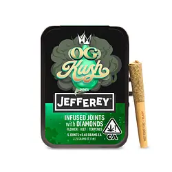 Logo for singles - X Jefferey Og Kush 5pk Infused Preroll
