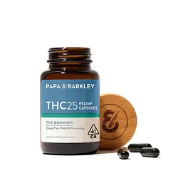Logo for capsulestablets - Thc25 Releaf Capsules 40ct Thc Capsules Papa Barkley