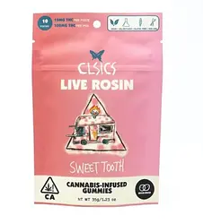 Logo for Gummies - Edible Live Rosin Gummies Hybrid Strawberry Shortcake Sweet Tooth