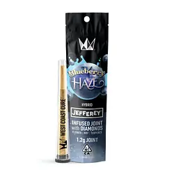 Logo for singles - X Jefferey Blackberry Kush Diamond Infused Preroll