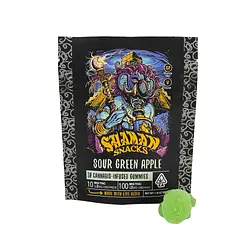Logo for Shaman Snacks - Sour Green Apple