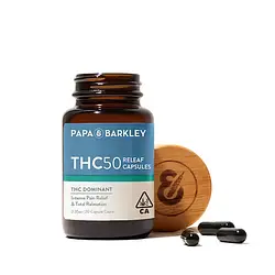 Logo for capsulestablets - Thc50 Releaf Capsules 20ct Thc Capsules Papa Barkley