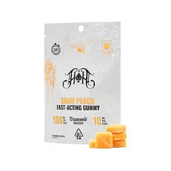 Logo for  - Sour Peach Thca Diamond Infused Fastacting Gummies